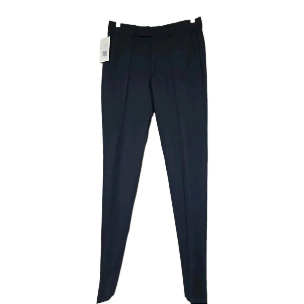 Louis Vuitton Rare Uniform Mens Navy Slim Unhemmed Trousers Size EU 44/US 28 NWT